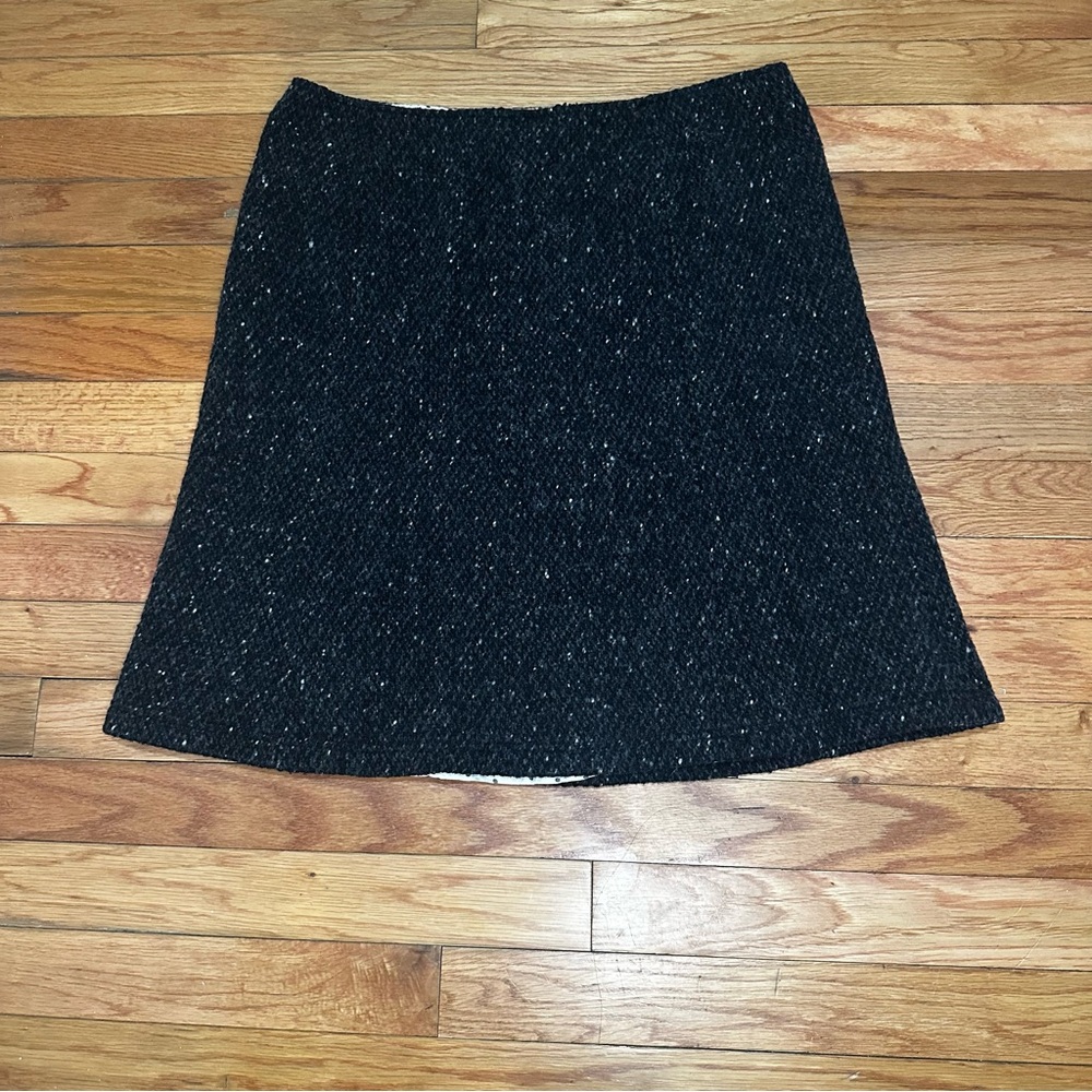 Max Mara Weekend Wool Knee Length Skirt Charcoal Gray Made In Italy Lined Sz 10